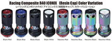 Project Kics 16+4 Locks Neocro R40 Iconix W/ Plastic Cap | Black - 12X1.25 | WRIF13NK - JDMuscleLug NutspjkWRIF13NK
