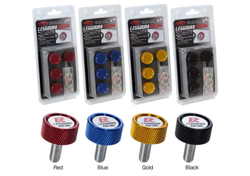 Project Kics Leggdura Racing Number Plate Lock Bolt Set - Red - JDMuscleNon - CategorizedpjkWKPLBR