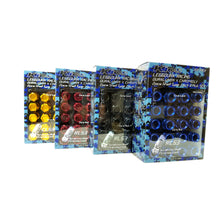 Project Kics Leggdura Racing Shell Type Lug Nut 53mm Open-End Look 16 Pcs + 4 Locks 12X1.25 Blue - Universal