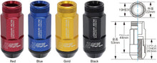Project Kics Leggdura Racing Shell Type Lug Nut 53mm Open - End Look 16 Pcs + 4 Locks 12X1.25 Blue | WRL5313U - JDMuscleLug NutspjkWRL5313U