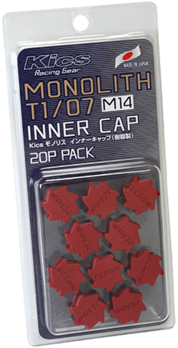 Project Kics M14 Monolith Cap - Red | Only Works For M14 Monolith Lugs - 20 Pcs - JDMuscleNon - CategorizedpjkWCMF4R