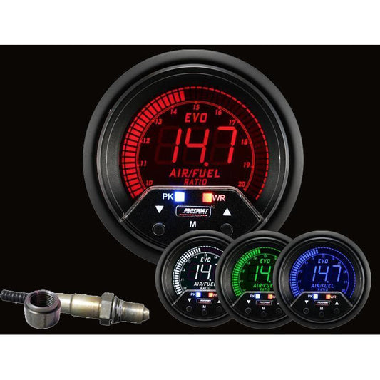 Prosport 52mm Premium EVO Wideband Digital Air Fuel Ratio Kit - Universal-PSR-216EVOAFRPK4.9-WO-NW-Air Fuel Ratio Gauges-Prosport-JDMuscle