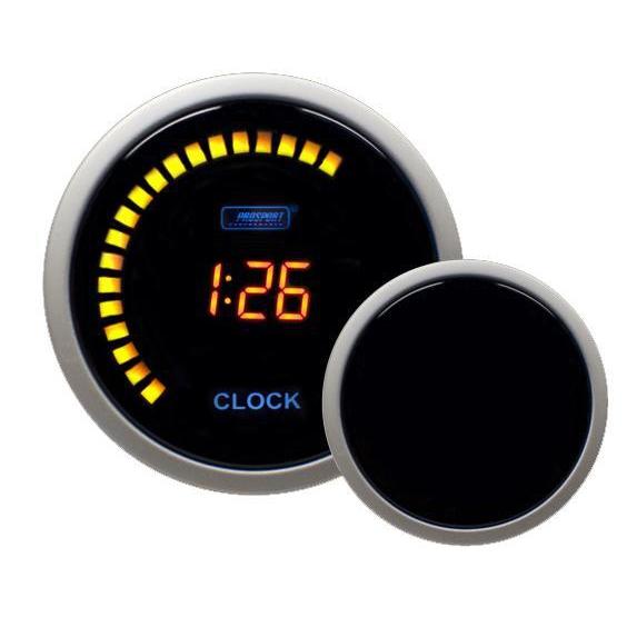 Prosport Amber 12 Volt Digital Clock - Universal-PSR-PSCKLCD-AM-12H-Tachometer/Speedometer Gauges-Prosport-JDMuscle