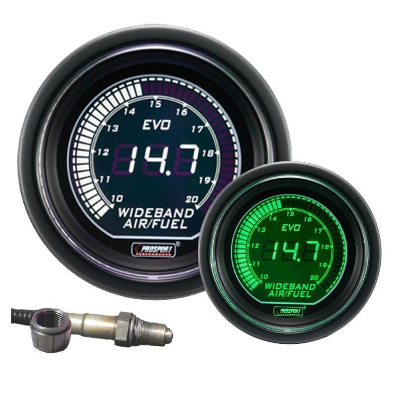 Prosport EVO Wideband Digital Air Fuel Ratio Kit - Green/White - Universal-PSR-216EVOWGAFRWB4.9-WO-Air Fuel Ratio Gauges-Prosport-JDMuscle