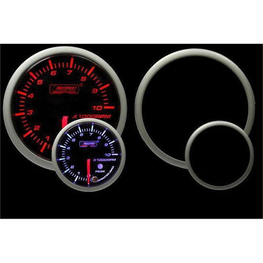 Prosport Premium Series 52mm Tachometer - Amber/White - Universal-PSR-216SMTASWL270-PK-Tachometer/Speedometer Gauges-Prosport-JDMuscle