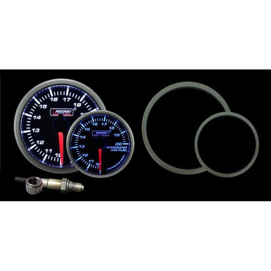 Prosport Premium Series 52mm Wideband Air Fuel Ratio Kit - Blue/White - Universal-PSR-216SMWBAFR-WO-SF-Air Fuel Ratio Gauges-Prosport-JDMuscle