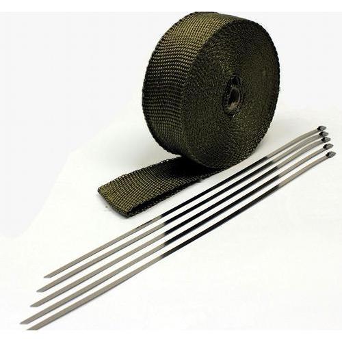 Prosport Titanium Header Wrap-2in Wide x 50 Ft. With Ties - Universal-PSR-Hea-Wrap kit-Tit-50-Heat Isolation & Heat Wrap-Prosport-JDMuscle