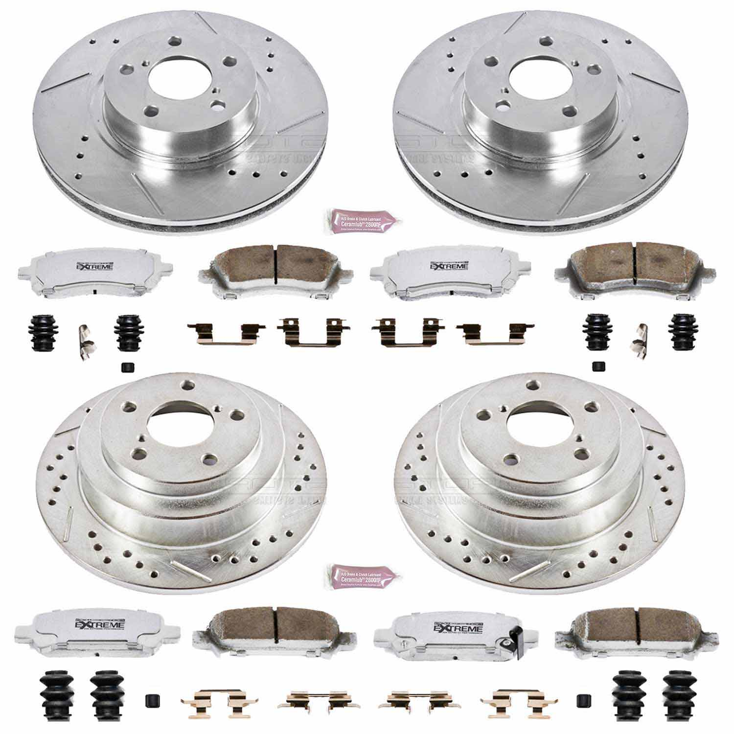 Power Stop 98-02 Subaru Forester Front & Rear Z26 Street Warrior Brake Kit | K1122-26