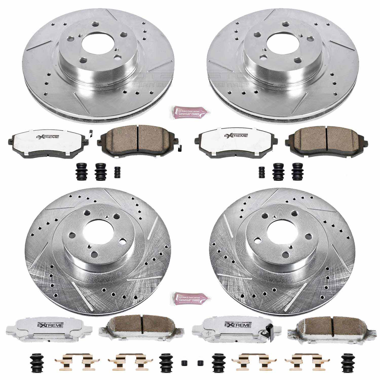 Power Stop 03-06 Subaru Baja Front & Rear Z26 Street Warrior Brake Kit | K2751-26