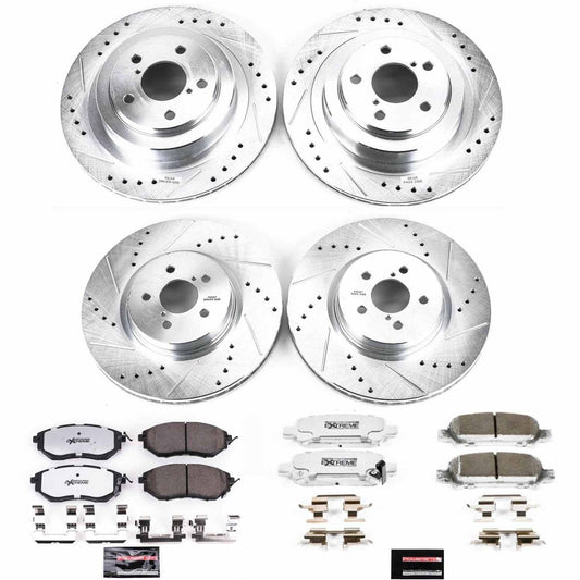 Power Stop 05-09 Subaru Legacy Front & Rear Z26 Street Warrior Brake Kit | K286-26