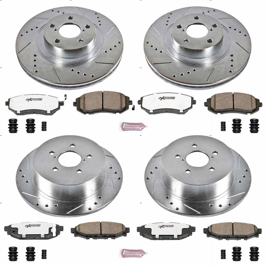 Power Stop 06-09 Subaru Legacy Front & Rear Z26 Street Warrior Brake Kit | K4079-26