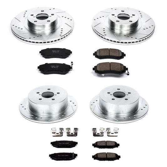 Power Stop 06-09 Subaru Legacy Front & Rear Z23 Evolution Sport Brake Kit | K4079