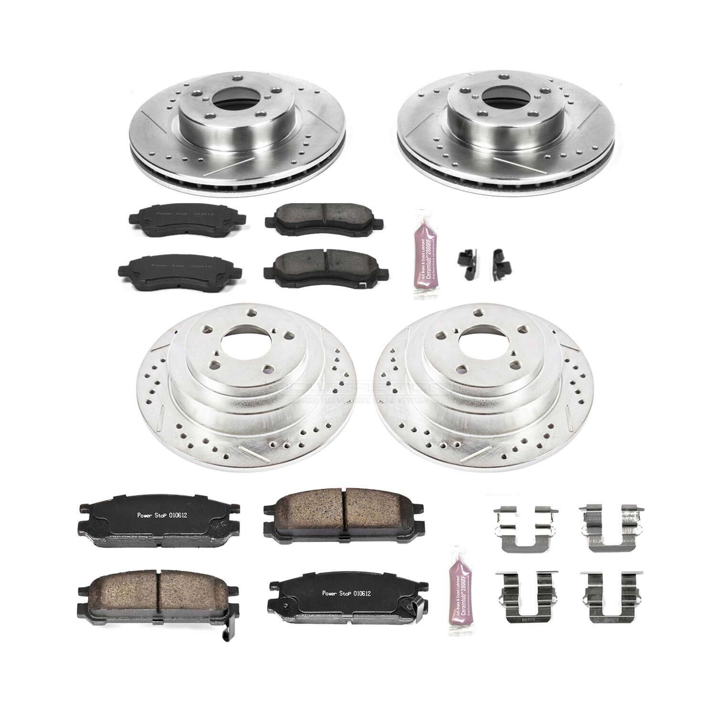 Power Stop 97-99 Subaru Legacy Front & Rear Z23 Evolution Sport Brake Kit | K446