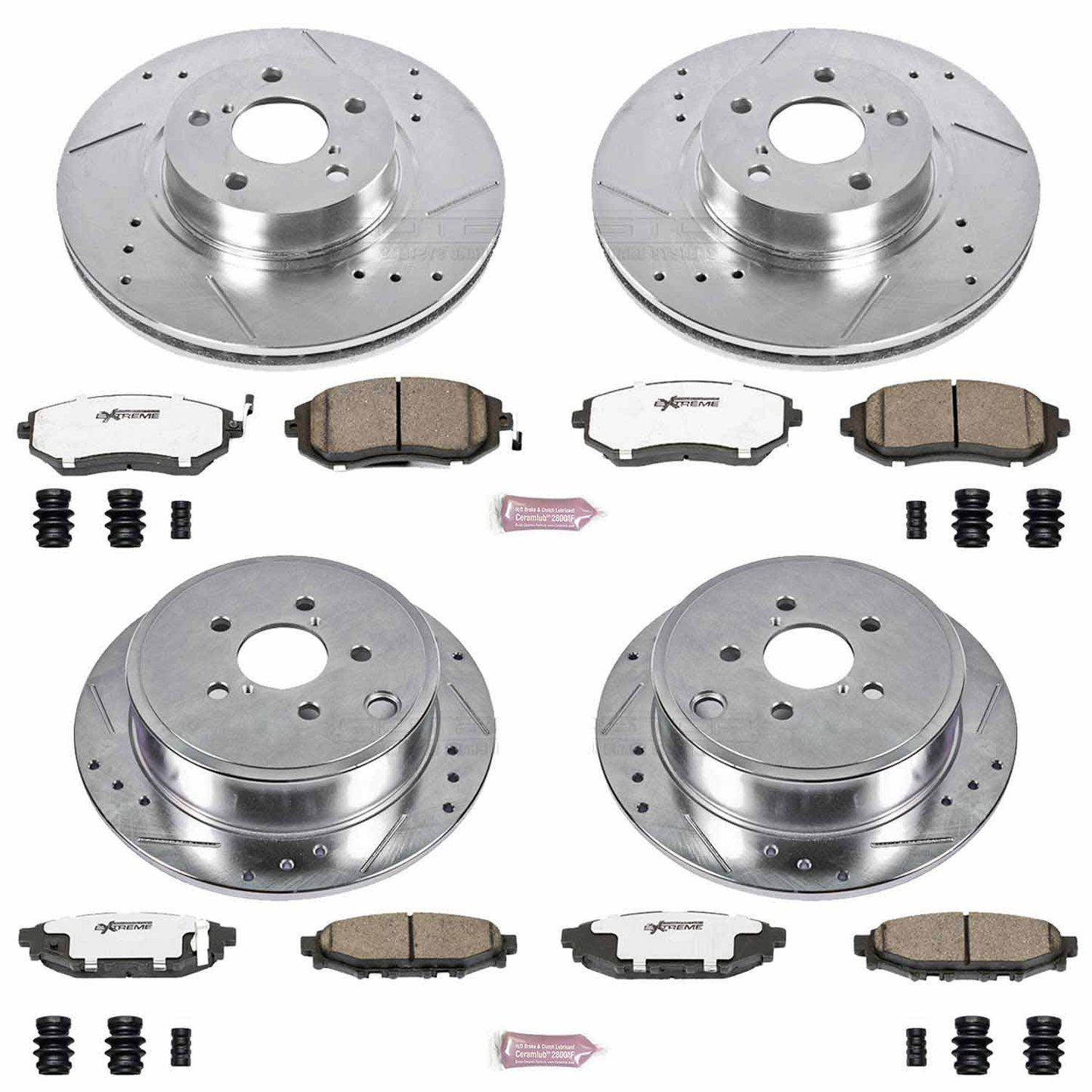 Power Stop 08-10 Subaru Impreza Front & Rear Z26 Street Warrior Brake Kit | K6110-26