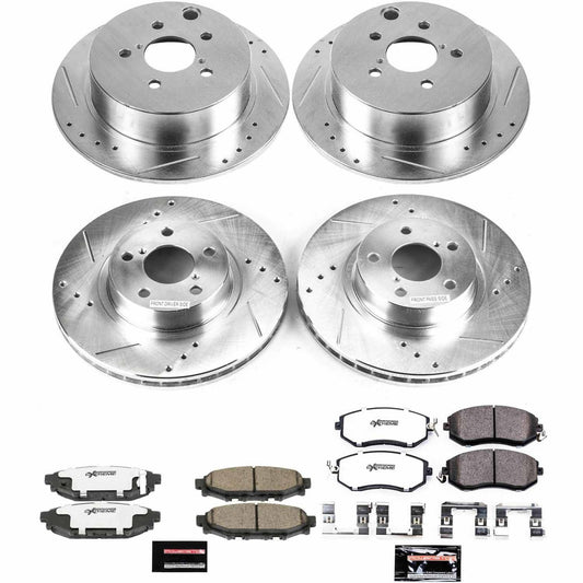 Power Stop 12-16 Subaru Impreza Front & Rear Z26 Street Warrior Brake Kit | K6113-26