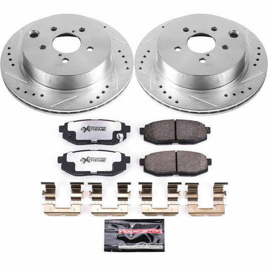 Power Stop 14-18 Subaru Forester Rear Z26 Street Warrior Brake Kit | K6978-26