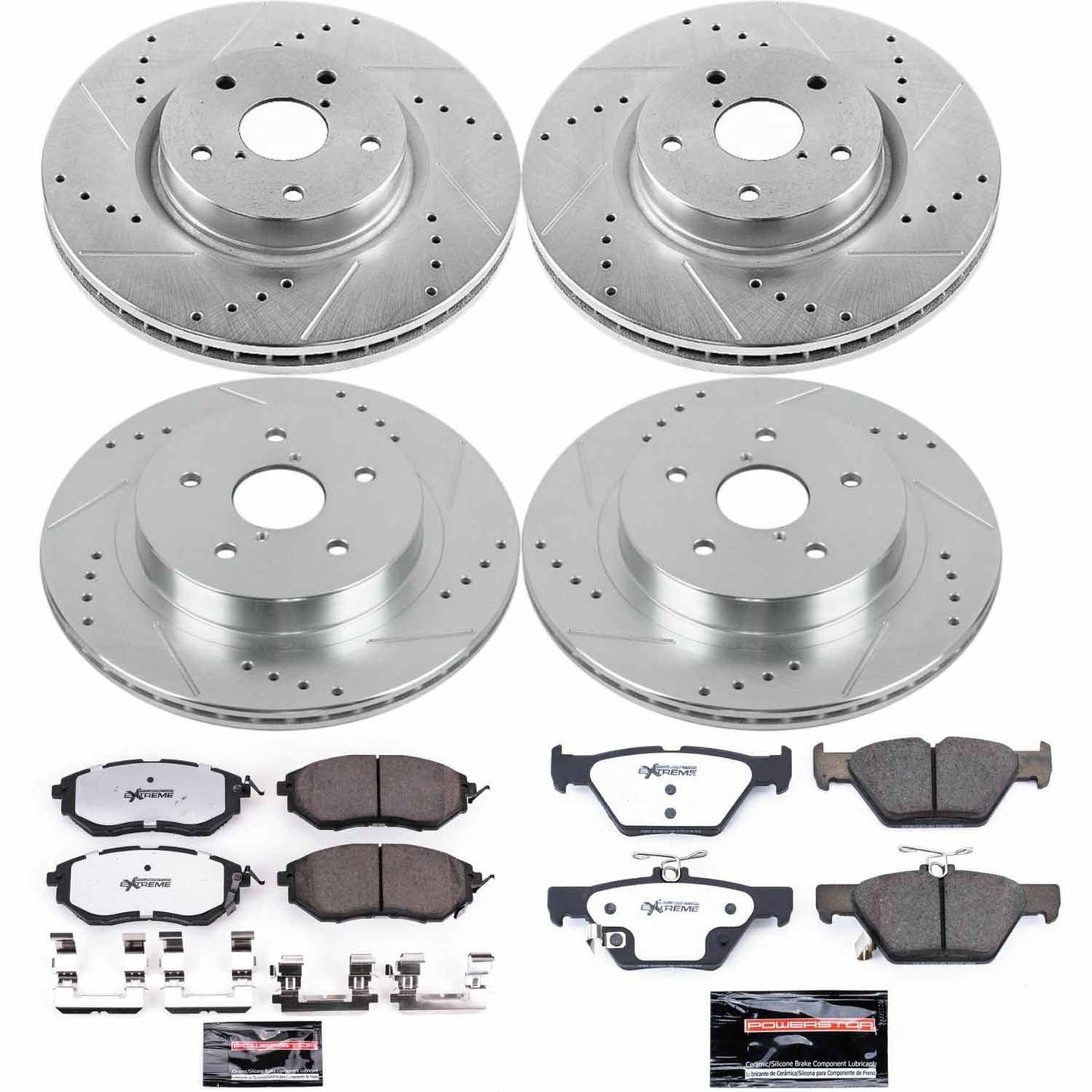 Power Stop 15-18 Subaru Legacy Front & Rear Z26 Street Warrior Brake Kit | K7028-26