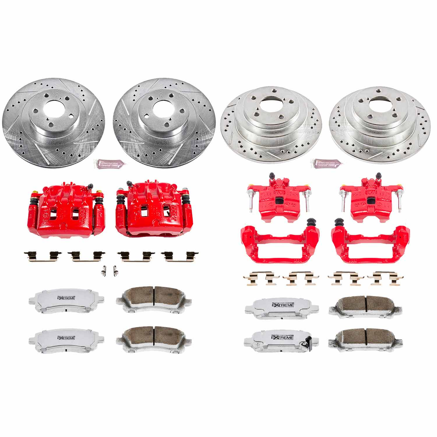 Power Stop 2003 Subaru Forester Front & Rear Z26 Street Warrior Brake Kit w/Calipers | KC2377-26