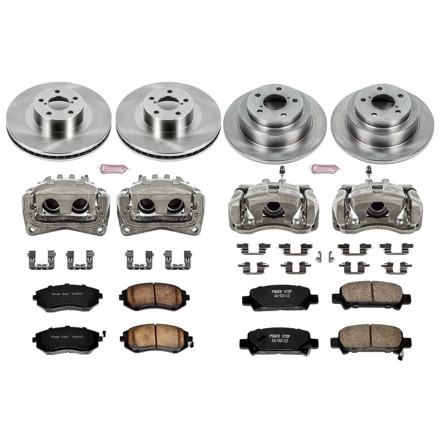 Power Stop 2003 Subaru Forester Front & Rear Autospecialty Brake Kit w/Calipers | KCOE2377