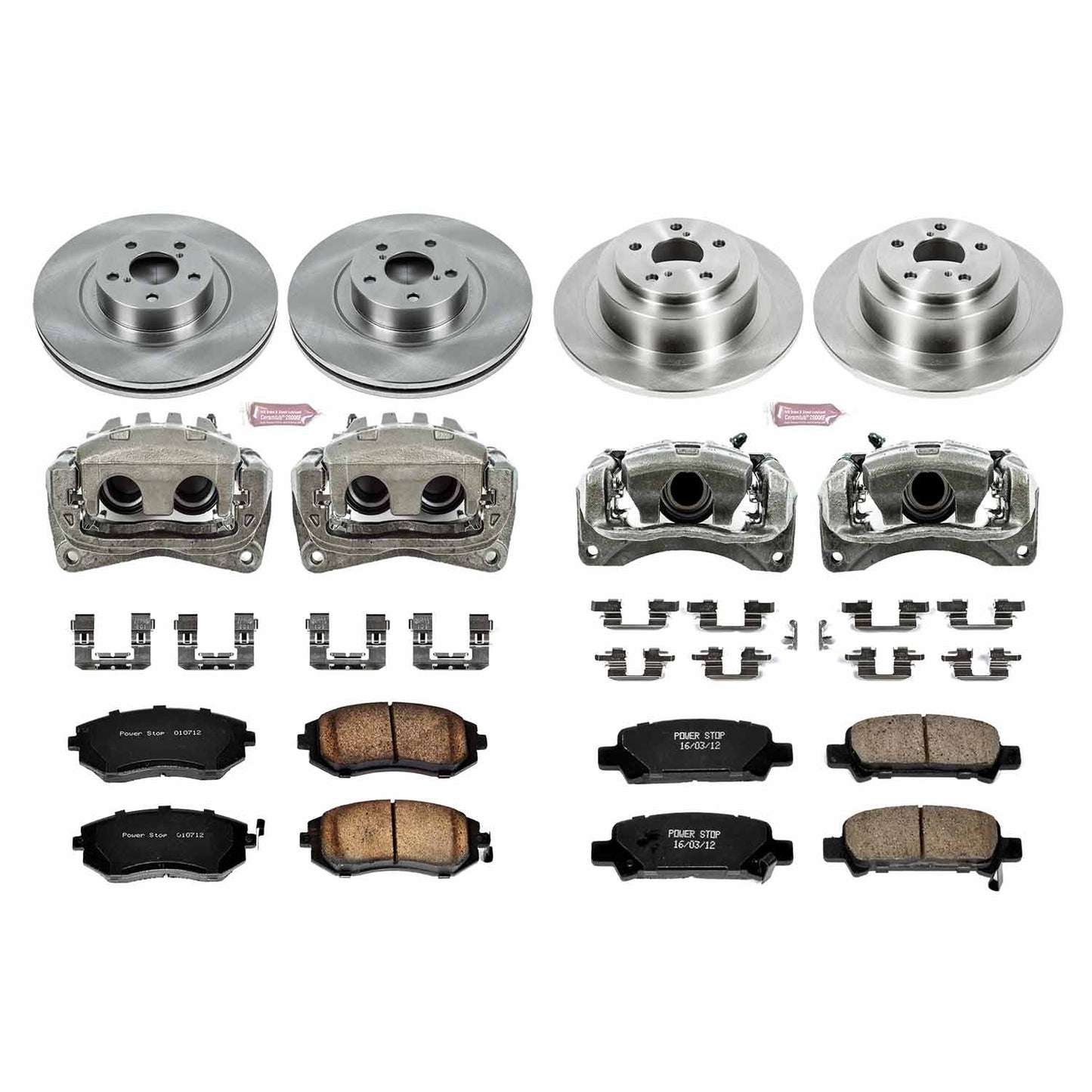 Power Stop 04-06 Subaru Baja Front & Rear Autospecialty Brake Kit w/Calipers | KCOE2748