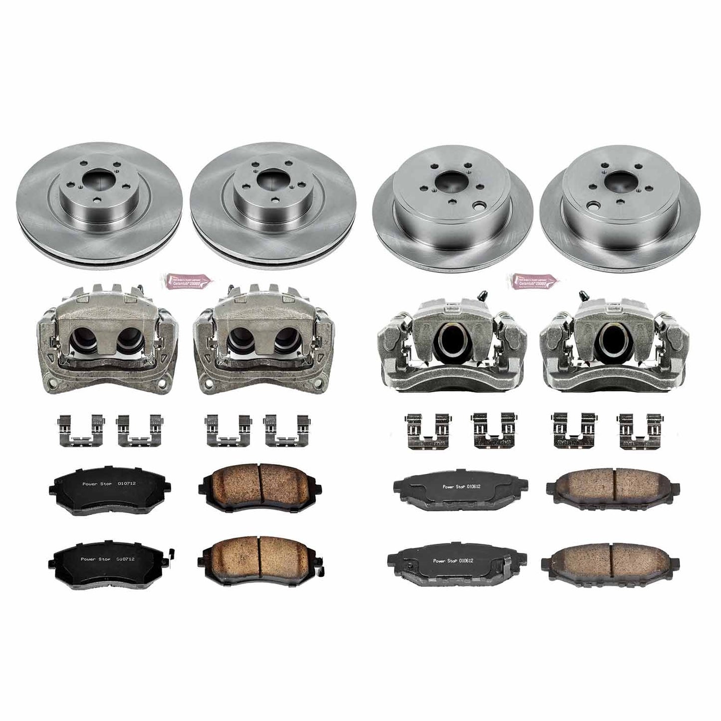 Power Stop 09-10 Subaru Forester Front & Rear Autospecialty Brake Kit w/Calipers | KCOE4077