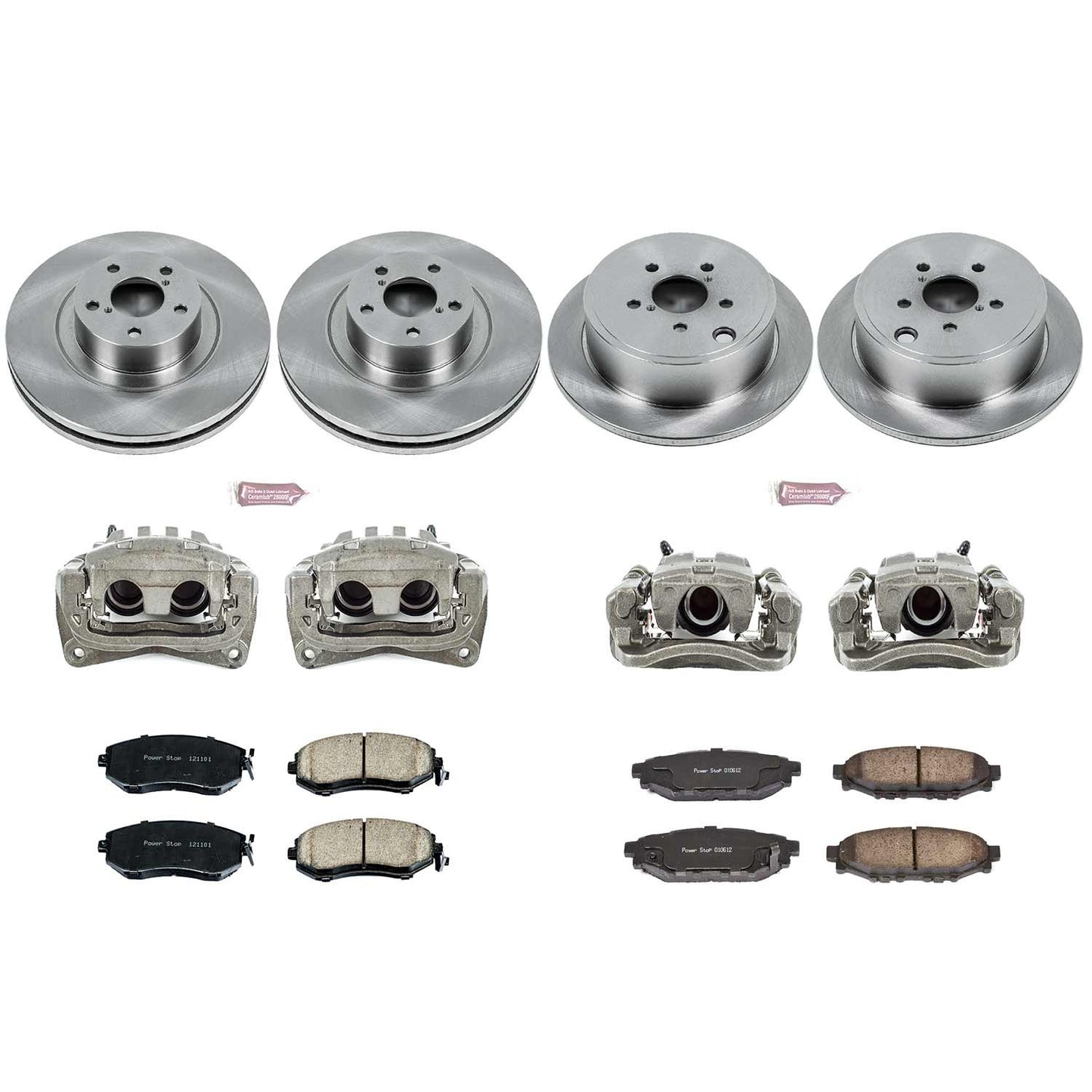 Power Stop 10-13 Subaru Forester Front & Rear Autospecialty Brake Kit w/Calipers | KCOE6083