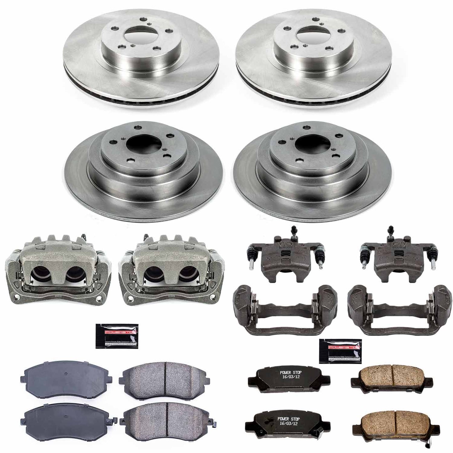 Power Stop 02-03 Subaru Impreza Front & Rear Autospecialty Brake Kit w/Calipers | KCOE6109