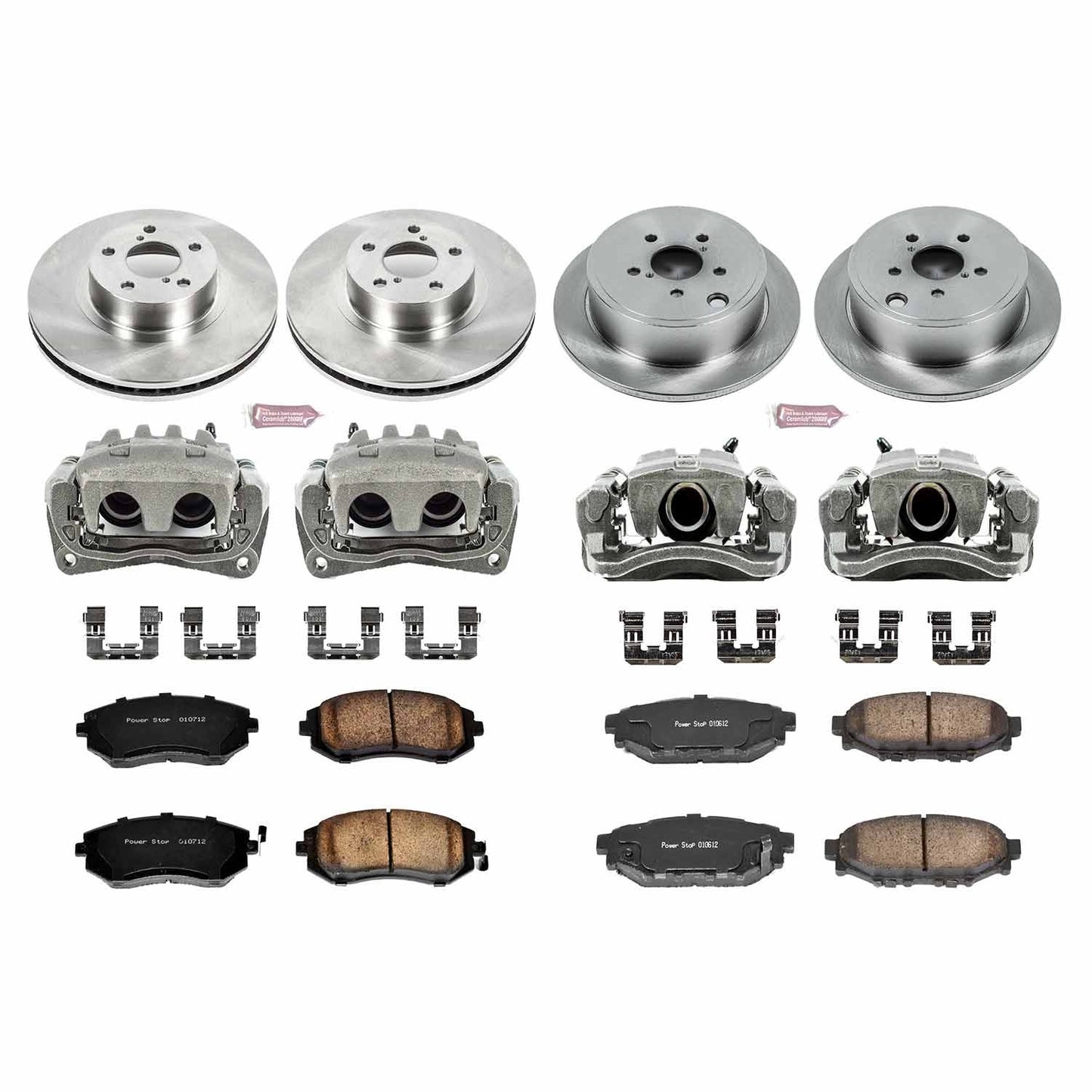 Power Stop 08-10 Subaru Impreza Front & Rear Autospecialty Brake Kit w/Calipers | KCOE6110