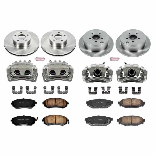 Power Stop 08-10 Subaru Impreza Front & Rear Autospecialty Brake Kit w/Calipers | KCOE6110