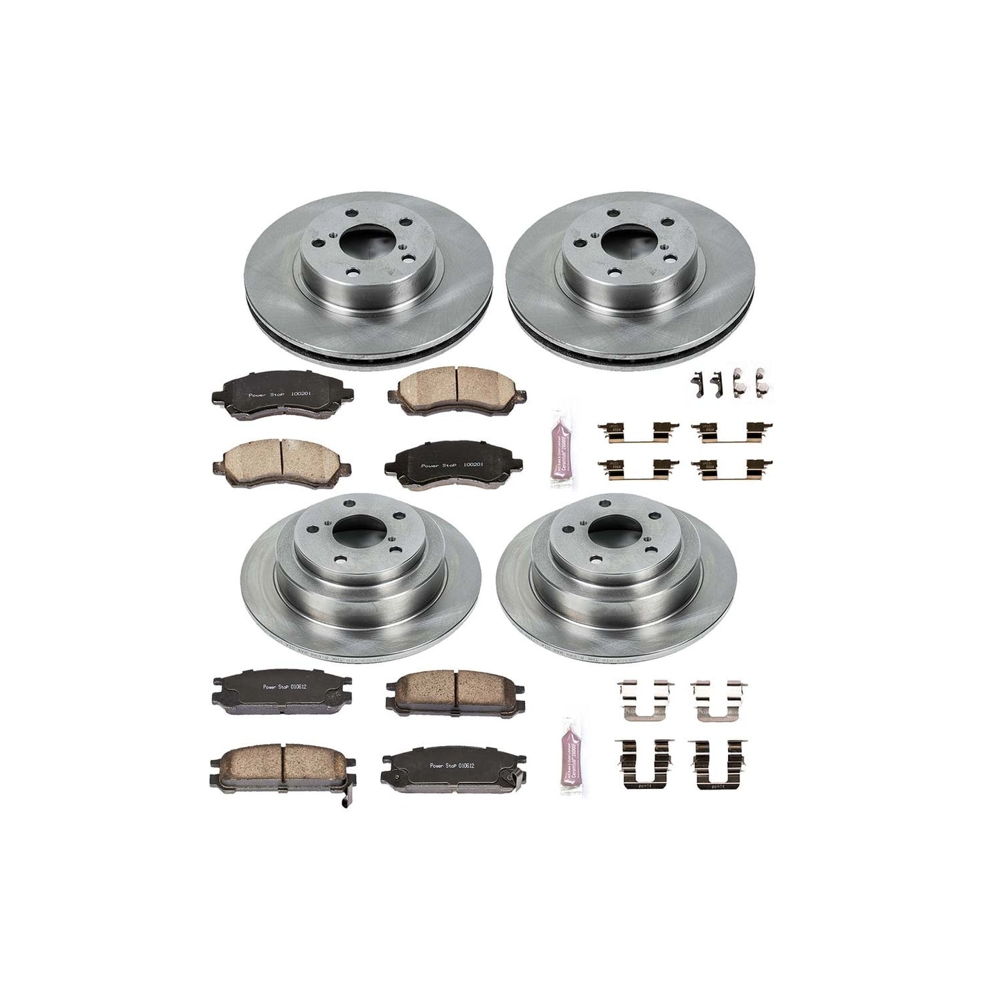 Power Stop 97-99 Subaru Legacy Front & Rear Autospecialty Brake Kit | KOE446