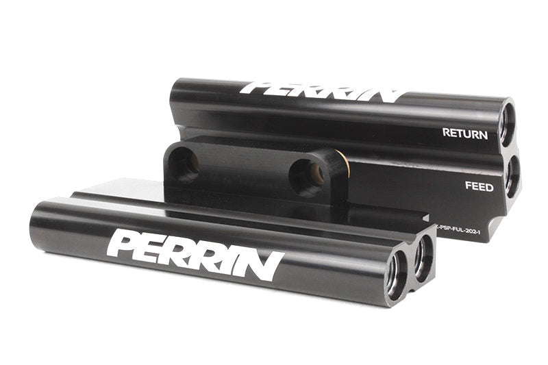 Perrin 02-14 WRX / 04-21 STI Fuel Rail Top Feed Style Rails Only | PSP-FUL-220BK