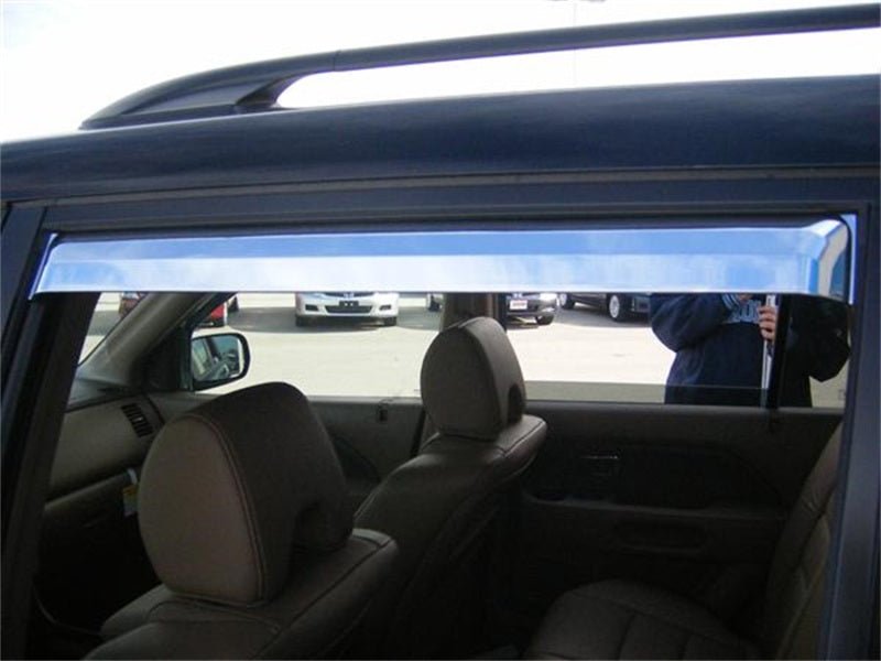 Putco Set of 4 Element Chrome Window Visors Honda Pilot 2003 - 2008 | 480402 - JDMuscleRain Guardsput480402