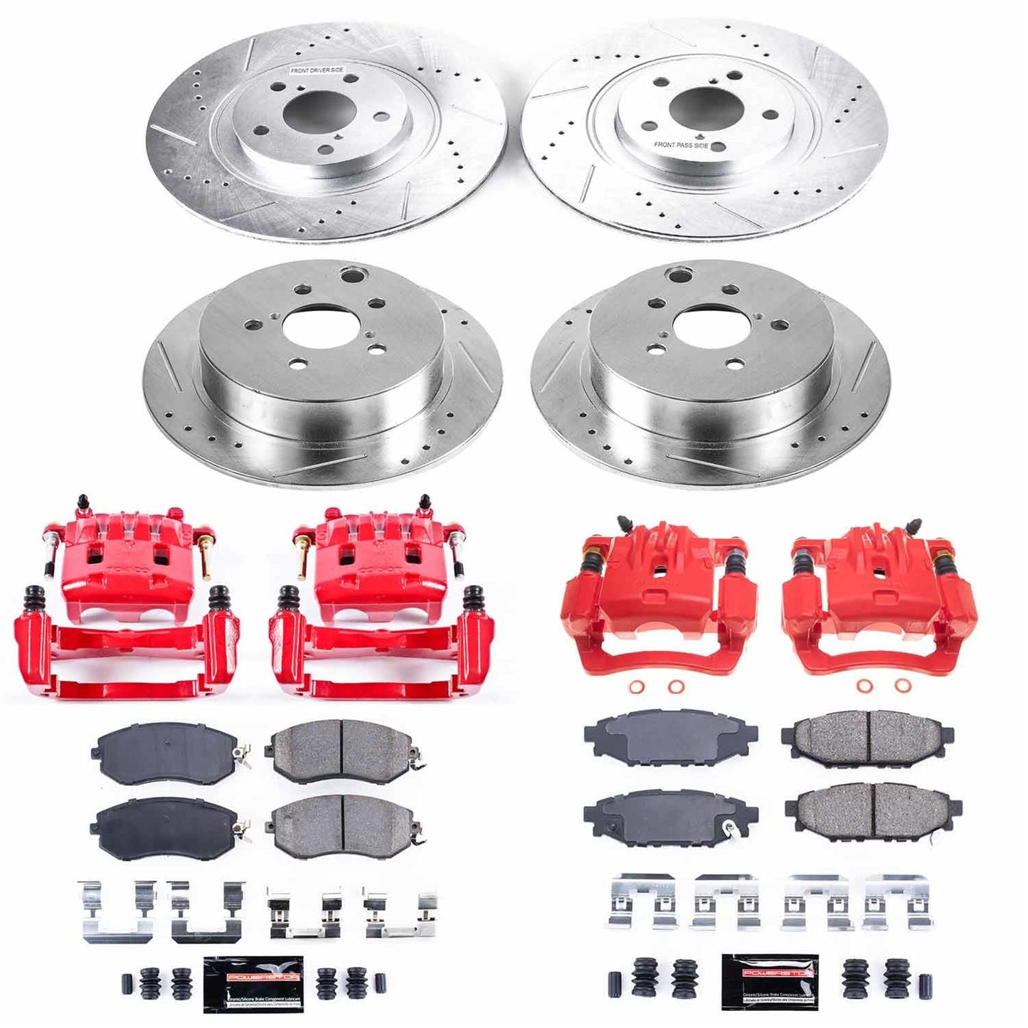 Power Stop Front & Rear Z23 Evolution Sport Brake Kit w/Calipers Subaru Crosstrek 2016-2017 / Forester 2014-2018 | KC6762