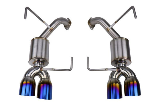 Nameless Performance 2019-2020 STI Axle Back Quad Exit Exhaust w/ 5in Mufflers and Burnt Tips | RSPD087