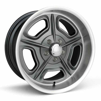 Race Star 32 Mirage 15x8 5x4.75bc 4.10bs Metallic Gray w/ Machined Lip | 32 - 580241GM - JDMuscleWheelsrst32-580241GM