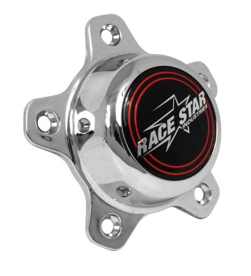 Race Star 5 Lug Cap Short Plastic Chrome | incl. Medallion & Screws | 615 - 5096 - 1 - JDMuscleCenter Capsrst615-5096-1