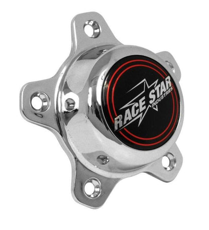Race Star 5 Lug Cap Short Plastic Chrome | incl. Medallion & Screws | 615 - 5096 - 1 - JDMuscleCenter Capsrst615-5096-1