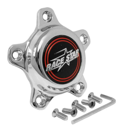 Race Star 5 Lug Cap Tall Plastic Chrome | incl. Medallion & Screws | 615 - 5095 - 1 - JDMuscleCenter Capsrst615-5095-1