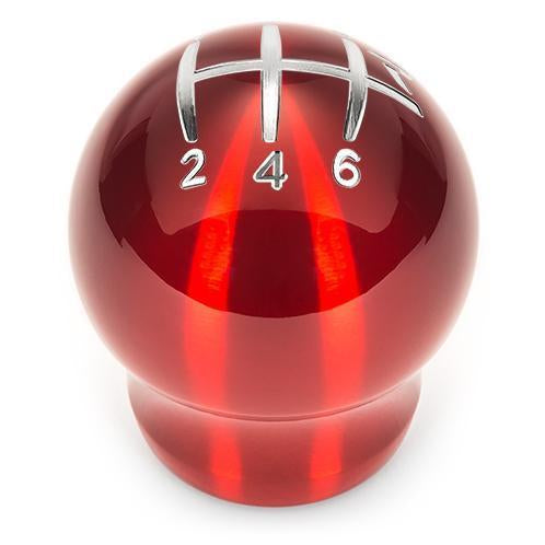 Raceseng Contour Shift Knob (Gate 2 Engraving) 1/2in.-20 Adapter - Red Translucent (08231RT-08012-0811055)-rsg08231RT-08012-0811055-08231RT-08012-0811055-Shift Knobs-Raceseng-JDMuscle