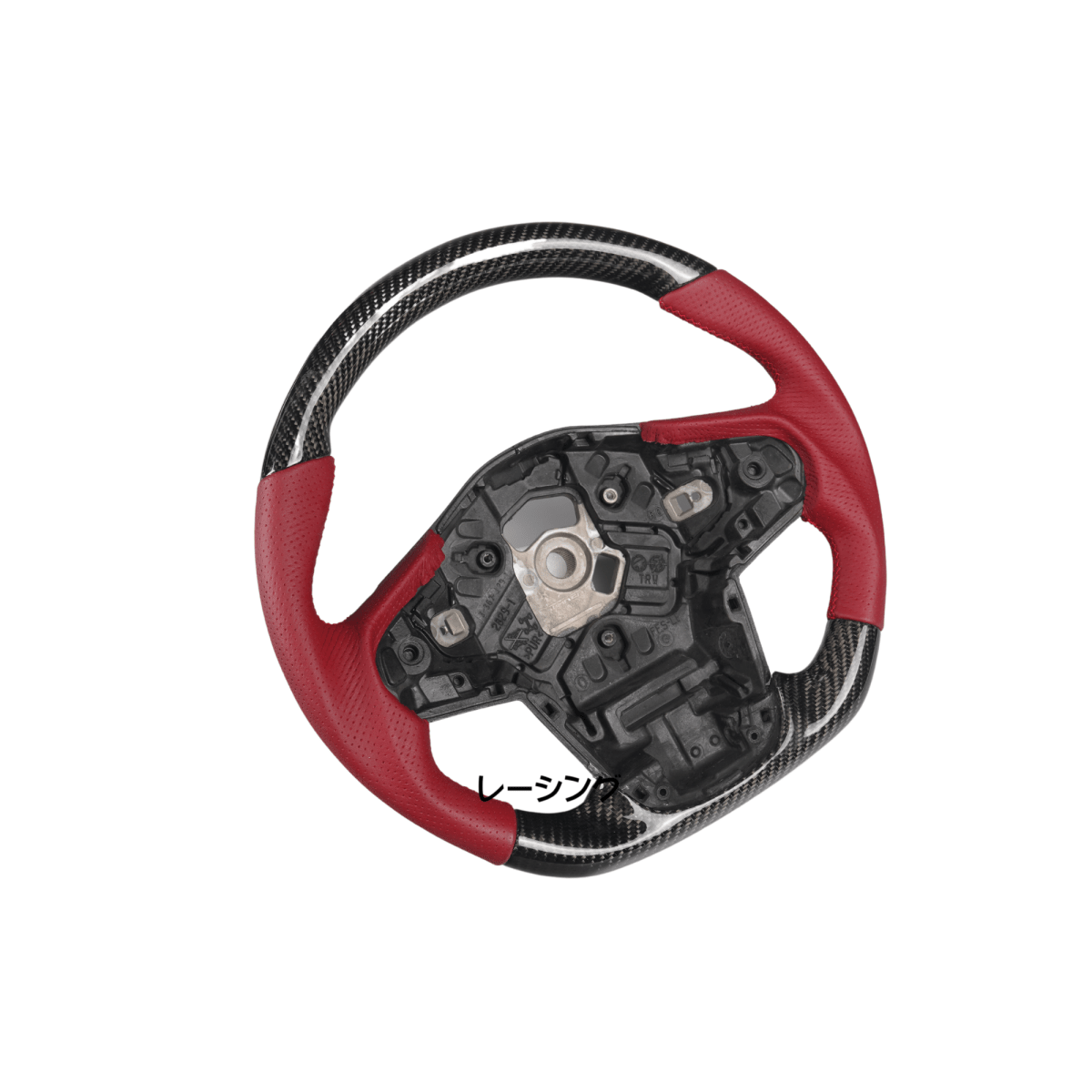 Racing Art [20+ A90 Supra MKV] Carbon Fiber Steering Wheel *Clearance* - JDMuscleSteering WheelsRA-SUP-STR2Carbon+Red Leather+No Ring