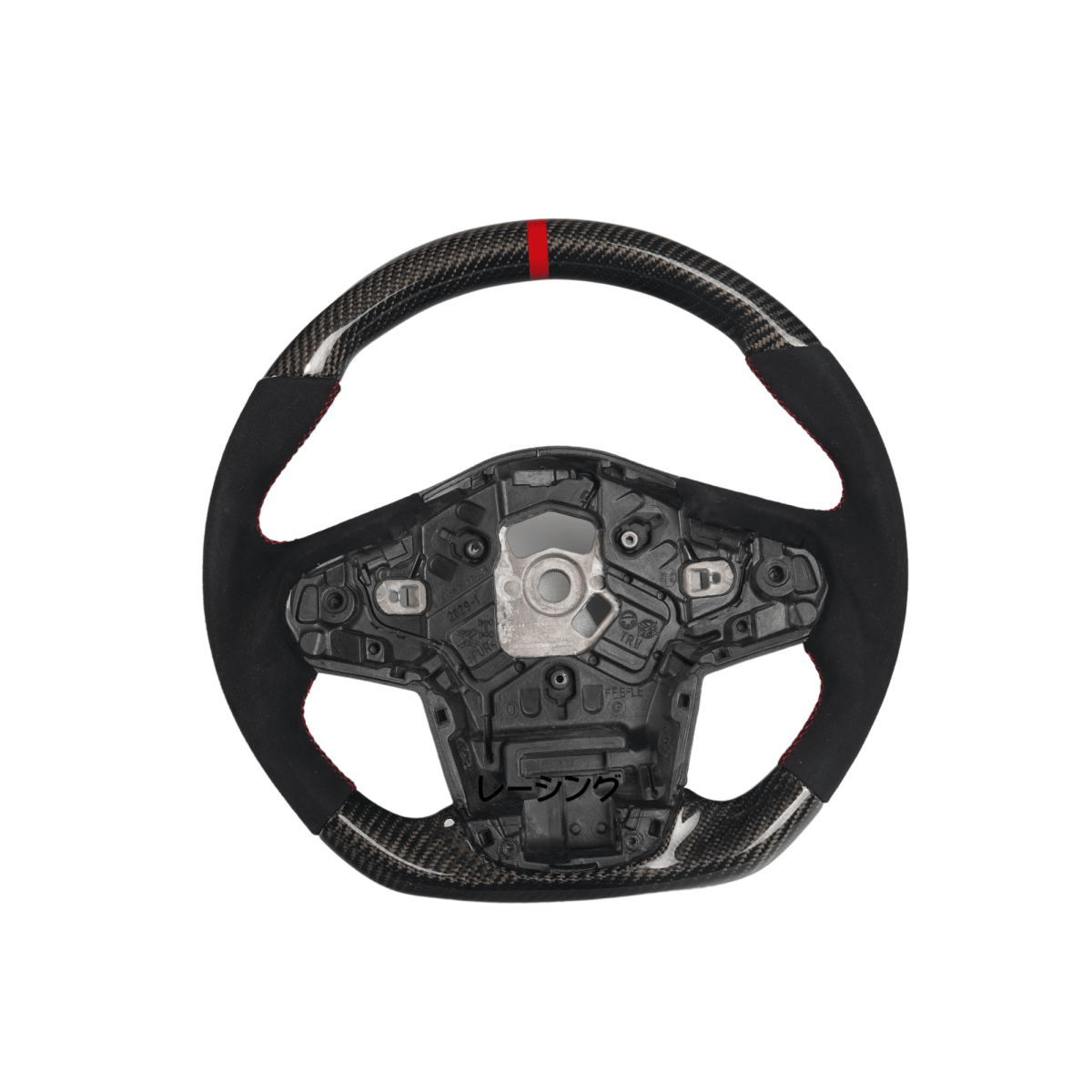 Racing Art [20+ A90 Supra MKV] Carbon Fiber Steering Wheel *Clearance* - JDMuscleSteering WheelsRA-SUP-STR5Full Suede+Red Ring