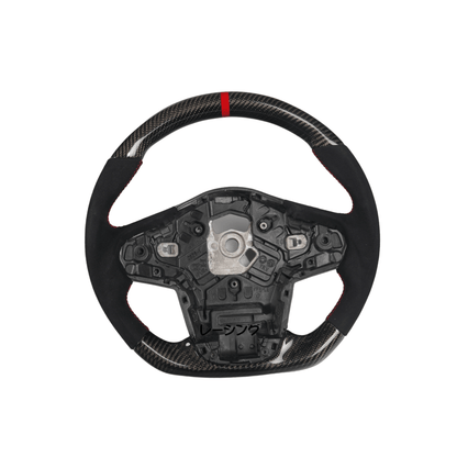 Racing Art [20+ A90 Supra MKV] Carbon Fiber Steering Wheel *Clearance* - JDMuscleSteering WheelsRA-SUP-STR5Full Suede+Red Ring