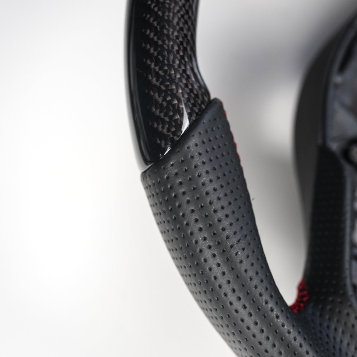 Racing Art [20+ A90 Supra MKV] Carbon Fiber Steering Wheel *Clearance* - JDMuscleSteering WheelsRA-SUP-STR1Carbon+Perforated Leather+Red Ring