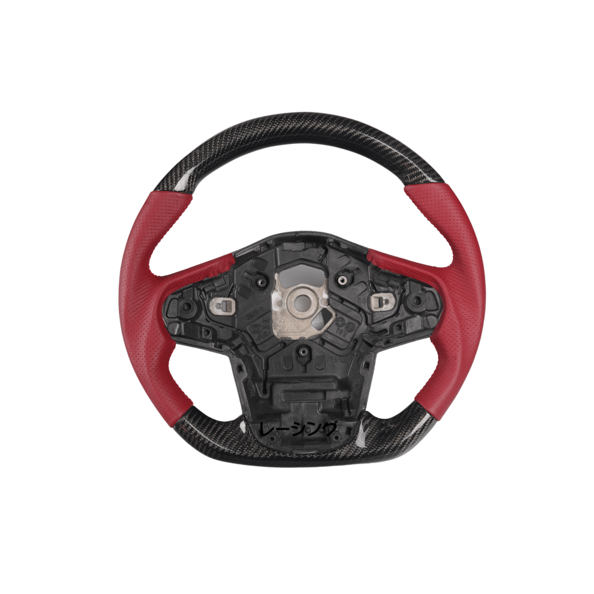 Racing Art [20+ A90 Supra MKV] Carbon Fiber Steering Wheel *Clearance* - JDMuscleSteering WheelsRA-SUP-STR1Carbon+Perforated Leather+Red Ring