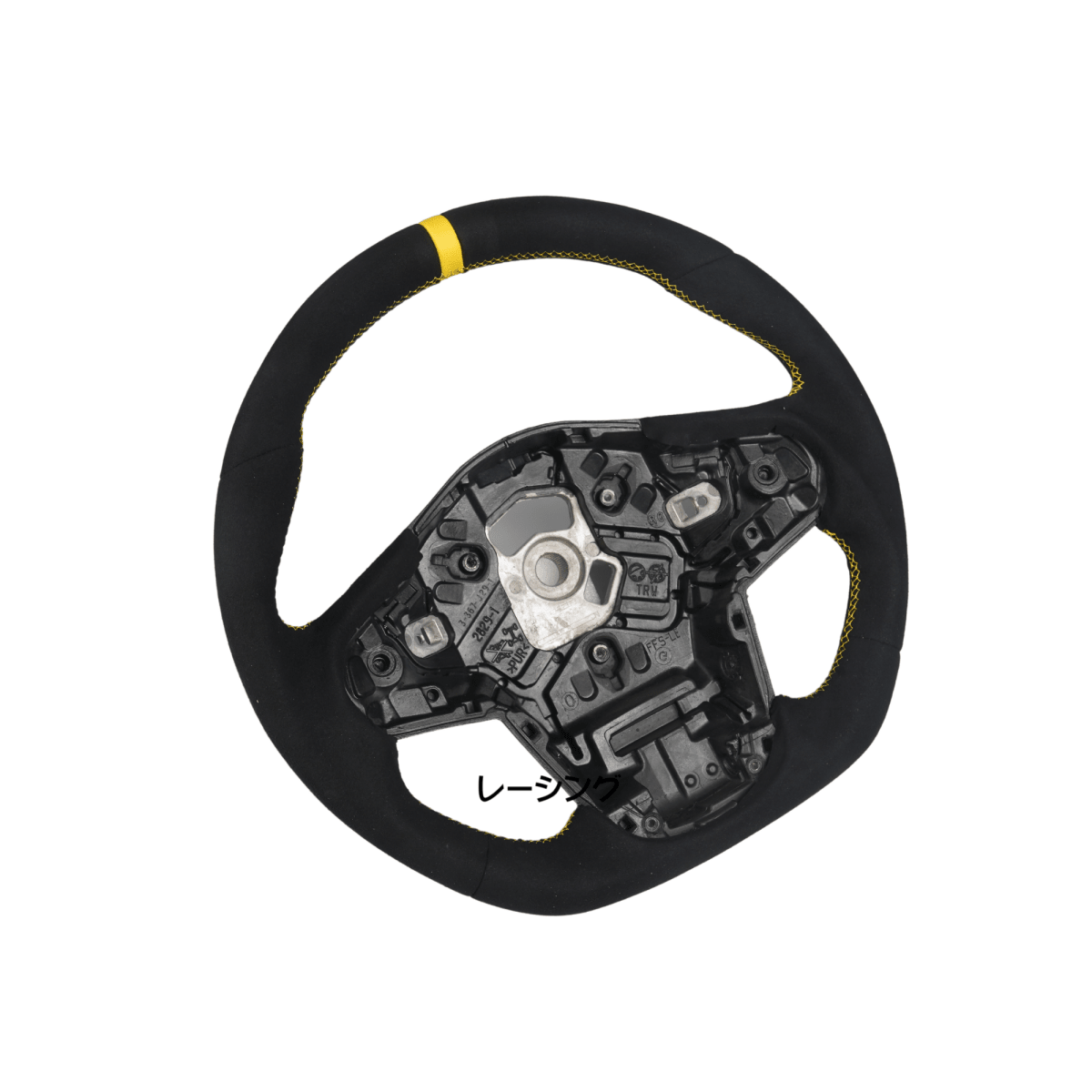 Racing Art [20+ A90 Supra MKV] Carbon Fiber Steering Wheel *Clearance* - JDMuscleSteering WheelsRA-SUP-STR6Full Suede+Yellow Ring