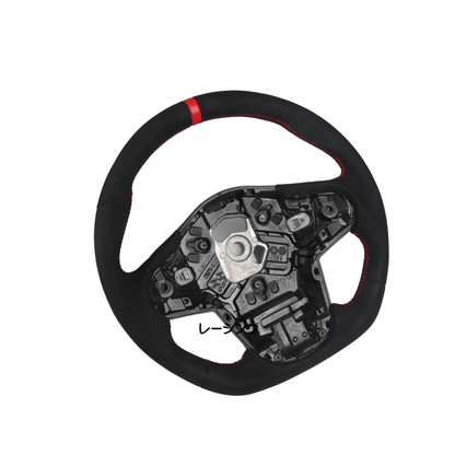 Racing Art [20+ A90 Supra MKV] Carbon Fiber Steering Wheel *Clearance* - JDMuscleSteering WheelsRA-SUP-STR5Full Suede+Red Ring