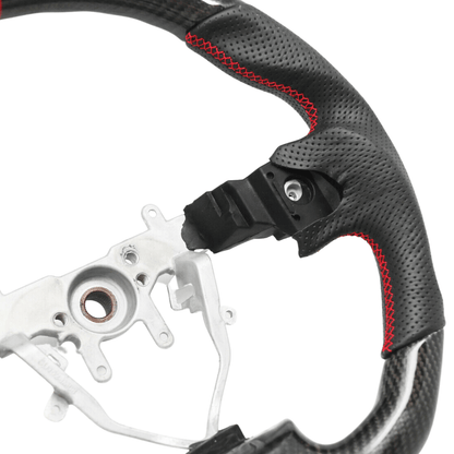 Racing Art 2008 - 14 WRX/STI Carbon Fiber Steering Wheel - JDMuscleSteering WheelsRA.40010Carbon/Suede/Red Stripe