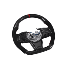 Racing Art [22 - 26 WRX] Carbon Fiber Steering Wheel - Leather / Suede - JDMuscleSteering WheelsRA-STR-WRX22LRCarbon/Leather/Red Stripe
