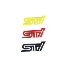Racing Art STI Trunk Emblem - Red / Black / Neon Yellow [Universal] - JDMuscleOrnaments and EmblemsRA-TRUNK-STIREDRed