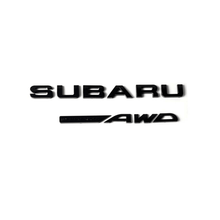 Racing Art Subaru Symmetrical AWD Trunk Emblem - Black/Red/Neon Yellow/White [Universal, Including WRX / STI / Forester / Crosstrek] - JDMuscleOrnaments and EmblemsRA-TRUNK-AWDBLKGloss Black